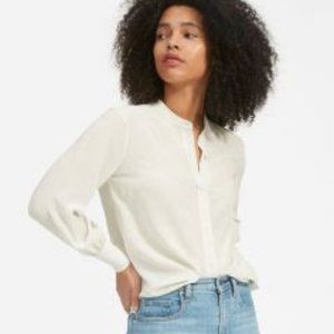 Everlane -  The Clean Silk Blouson Shirt in Mint